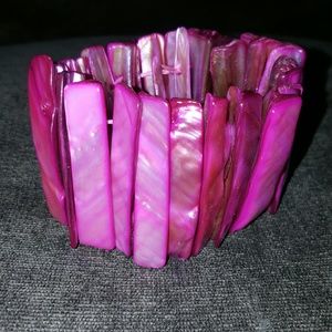 Fuchsia stretch bracelet