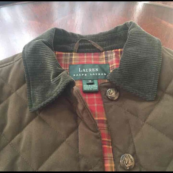 Ralph Lauren Medium Green Quilted Rider Jacket