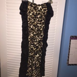 Black and cheetah print dress