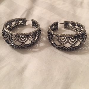 Lia Sophia silver hoops