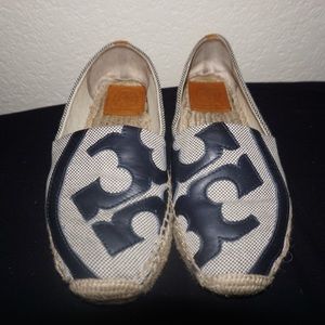 Tory Burch Navy Espadrilles