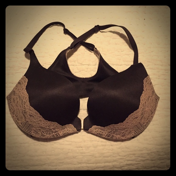 Black and Beige Victoria's Secret Bra 34D