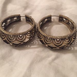 Lia Sophia earrings gold hoops