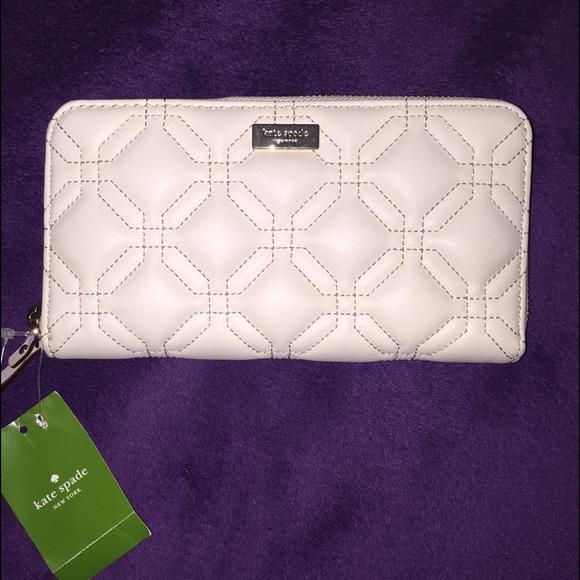 Kate Spade White Quilted Wallet