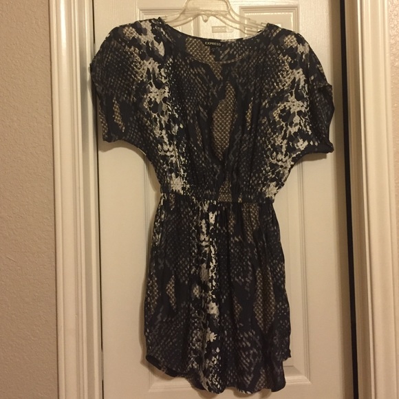 Express reptile print dress