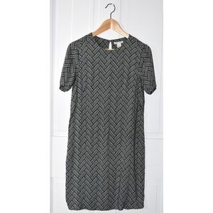 H&M back slit shift dress