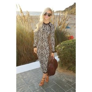 ASOS Midi Dress in Leopard Structured Knit