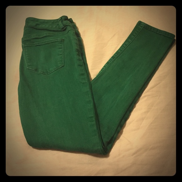 The Limited forest green skinny jeans