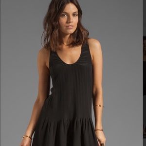 Joie Black Topaz Silk Dress in Caviar