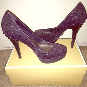 Rachel Roy Purple Sparkle Heels