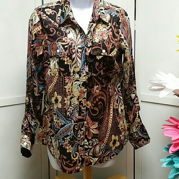 Lucky Brand Floral Print Shirt