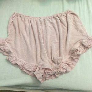 pink brandy flowy shorts