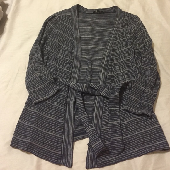 Lightweight open cardigan with tie