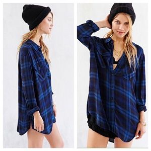 Urban Outfitters BDG plaid waterfall tunic