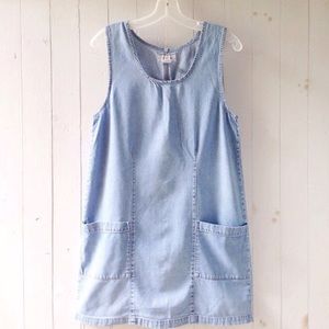 Light Blue Denim Tank Jumper Babydoll Dress