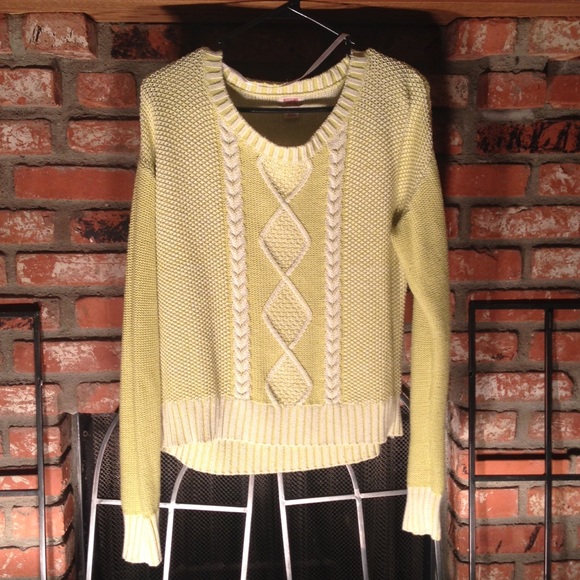 Yellow knit sweater