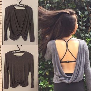 Open back long sleeve.