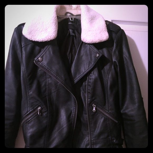 Faux leather jacket!