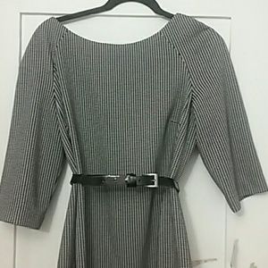 Anne Klein-Black n white checkered dress