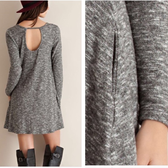 Last One‼️Super soft Haci  Grey Long Sleeve Dress - Picture 2 of 4
