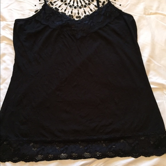 Maurice's black lace trim cami