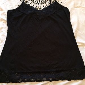 Maurice's black lace trim cami
