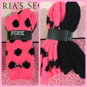 Victoria's Secret PINK 2 pack Fuzzy Socks