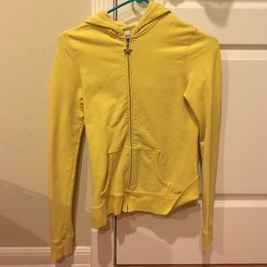 Yellow zipup papaya sweater