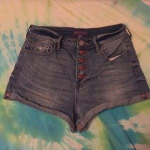 Kendall and Kylie high waisted denim shorts