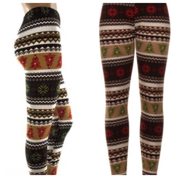 LAST PAIR XMAS LEGGINGS CUTE FOR THE SEASON🎄OS - Picture 2 of 2
