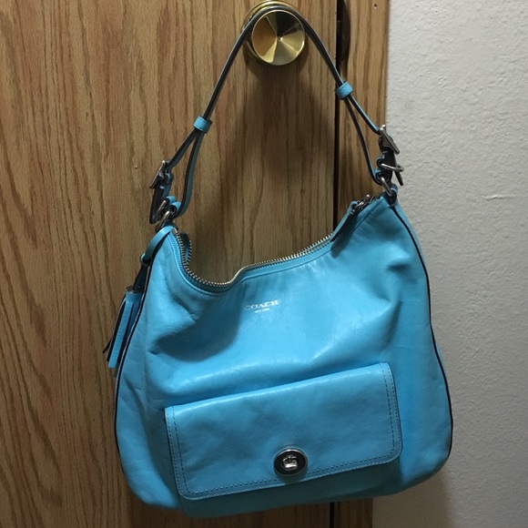 Light blue coach purse
