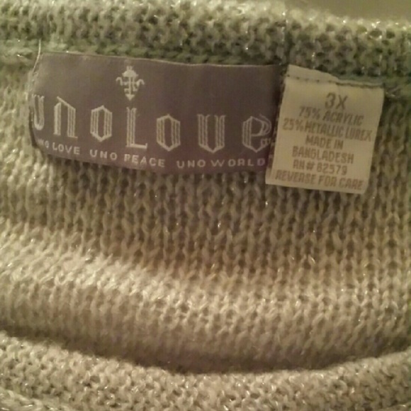 Sparkly Lurex pale-pale gray sweater - Picture 3 of 5