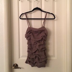 Express Shimmery Taupe Top