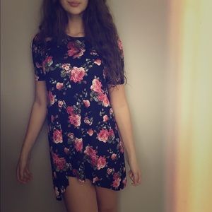 Love Culture Rose Print Shirt-Dress