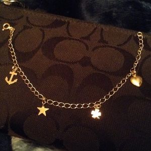14k yellow gold charm bracelet / ONHOLD