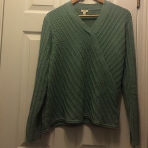 J.Jill V-neck, Crossover Sweater