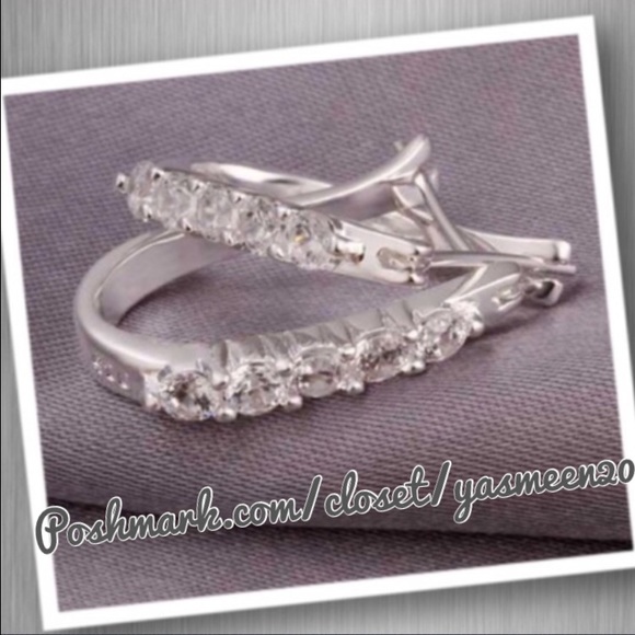 New Sterling silver Oval Loop Earrings - Picture 2 of 5