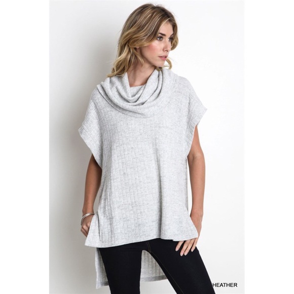"Love Letter" Cowl Neck High Low Top - Picture 2 of 3