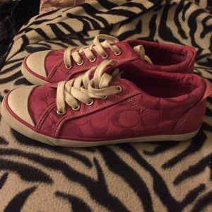 Pink coach shoes