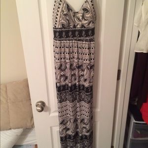 Black and white patterned maxi dress FINAL PRICE