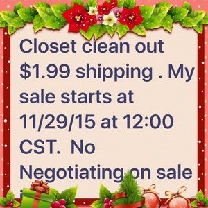 🛍Closet Clean out @noon in my closet 11/29🛍