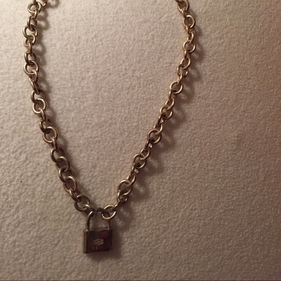 Sterling Silver Tiffany & Co. Padlock necklace.