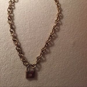 Sterling Silver Tiffany & Co. Padlock necklace.