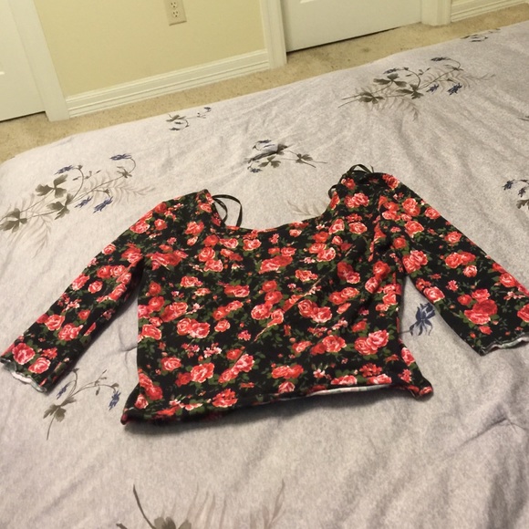 Crop top floral print