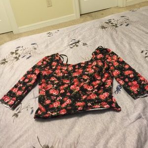 Crop top floral print