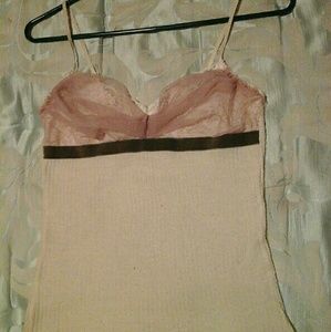 Like new Free People Cami Pink tulle and velvet M