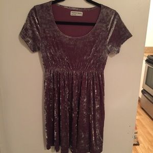American Apparel Velvet Babydoll Dress