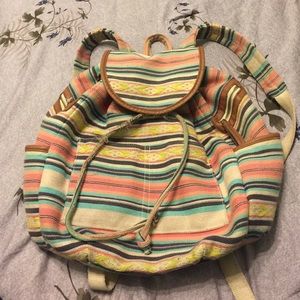 Aztec print back pack