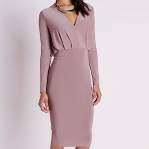 Plunge midi dress