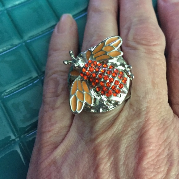 Sz 6.5 Orange Bee ring - Picture 2 of 3